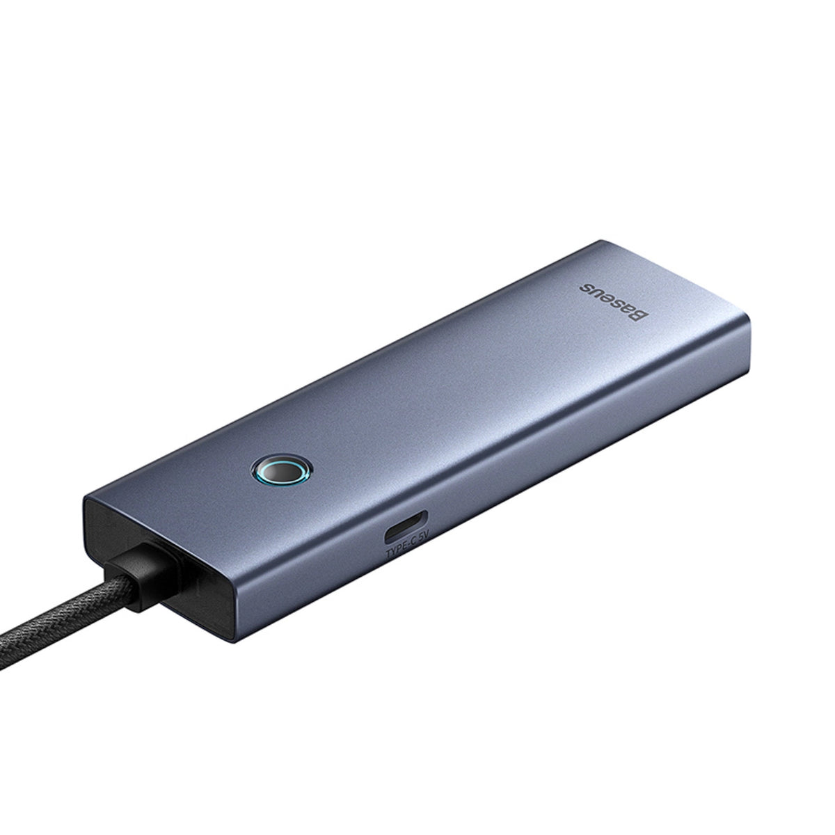 Hub USB-A Baseus UltraJoy Series 4xUSB-A 3.0 1xUSB-C 5V - szary – zdjęcie 4