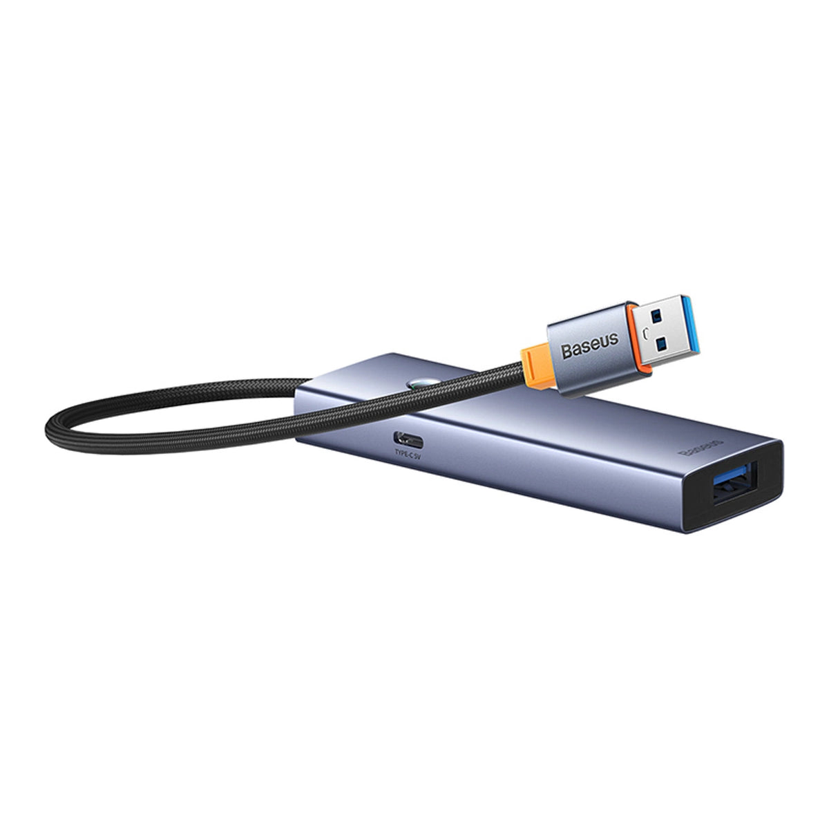 Hub USB-A Baseus UltraJoy Series 4xUSB-A 3.0 1xUSB-C 5V - szary – zdjęcie 6