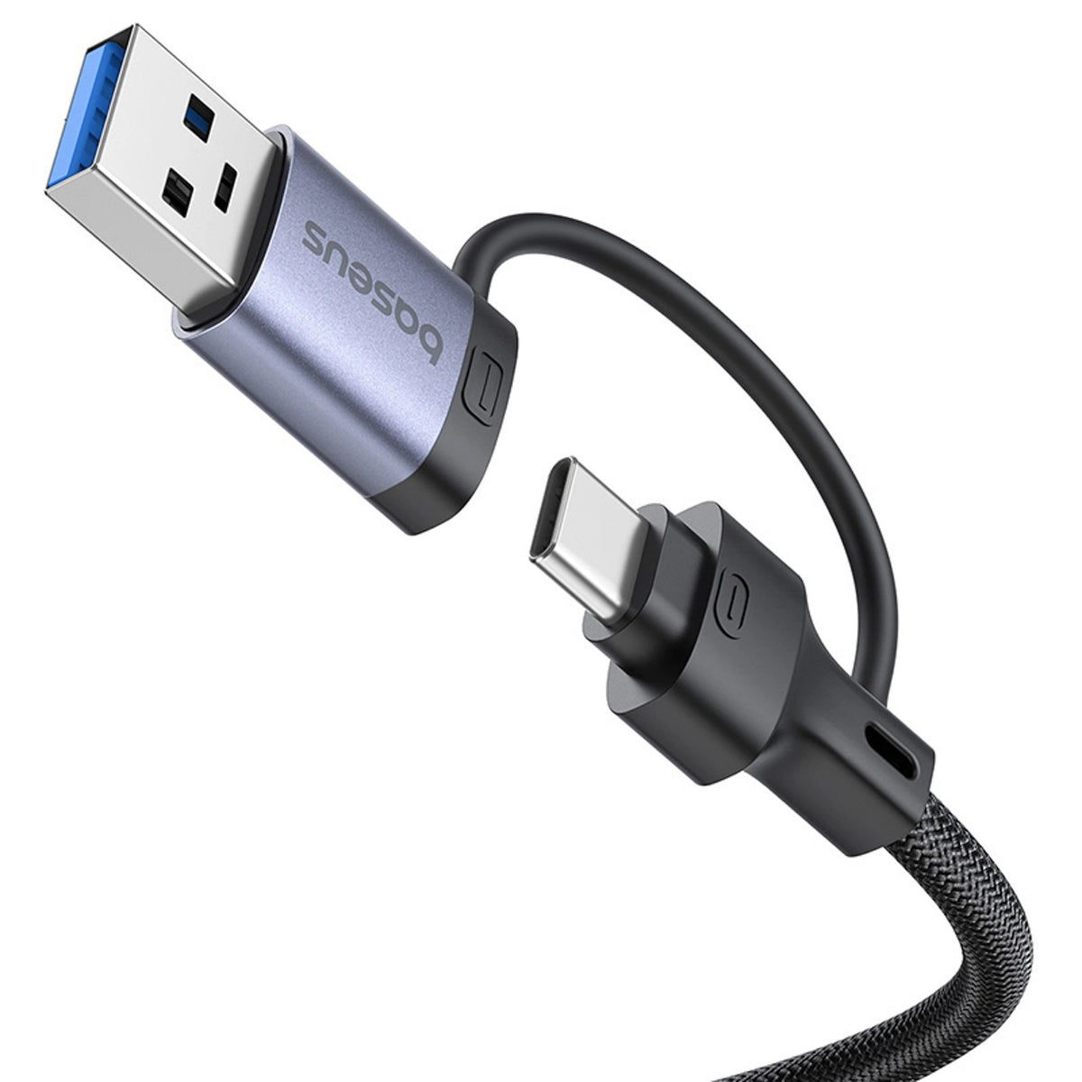 Hub USB-A/USB-C Baseus UltraJoy Series 4xUSB-A 3.0 1xUSB-C 5V - szary – zdjęcie 6