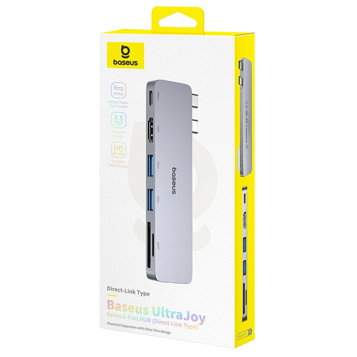 Hub USB Baseus UltraJoy Series 6w1 USB-C 40 Gb/s USB 3.0 HDMI 4K z - szary – zdjęcie 14