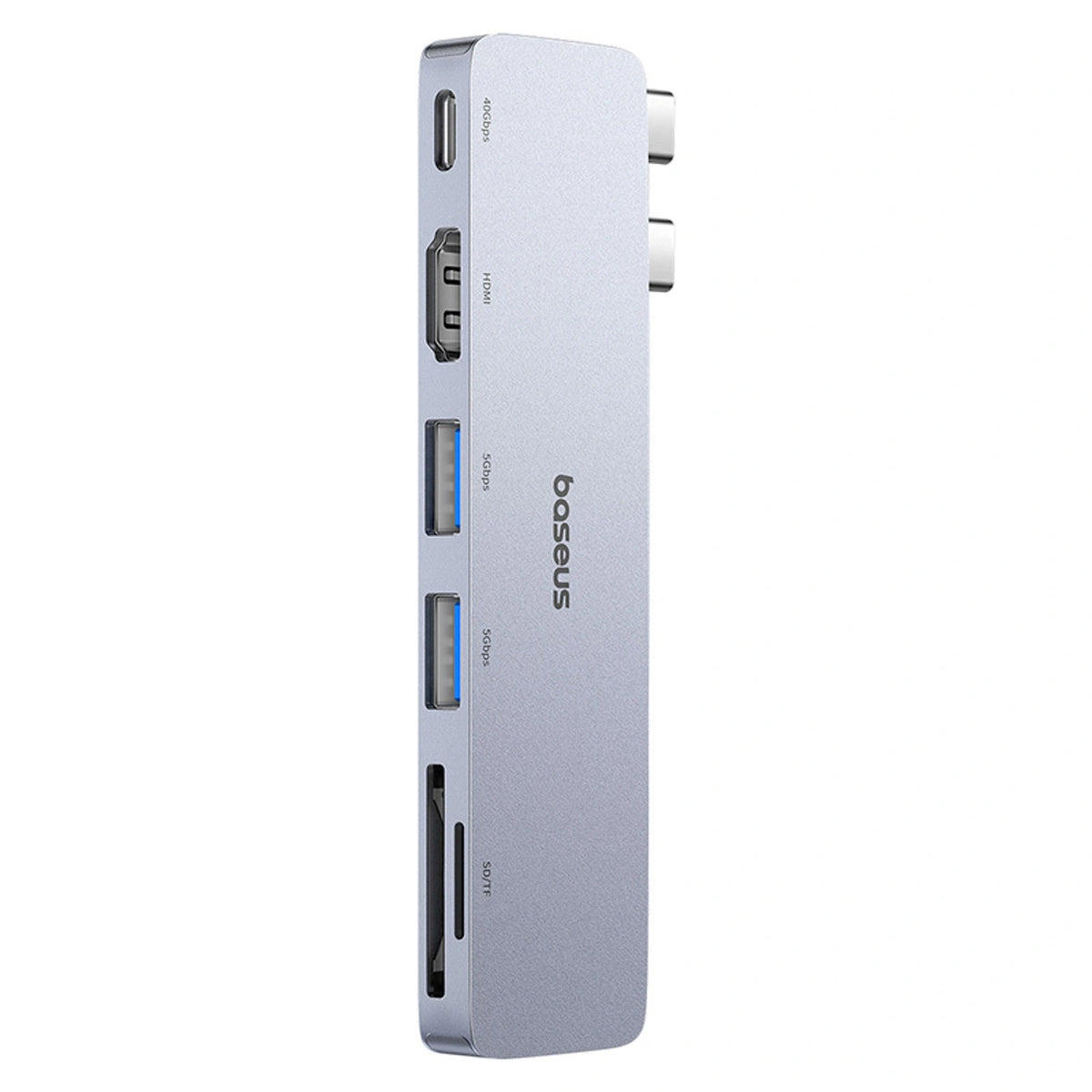 Hub USB Baseus UltraJoy Series 6w1 USB-C 40 Gb/s USB 3.0 HDMI 4K z - szary – zdjęcie 3