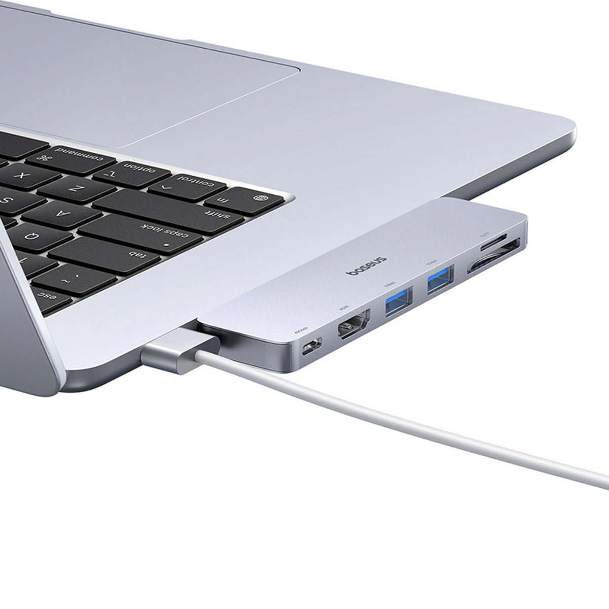 Hub USB Baseus UltraJoy Series 6w1 USB-C 40 Gb/s USB 3.0 HDMI 4K z - szary – zdjęcie 5