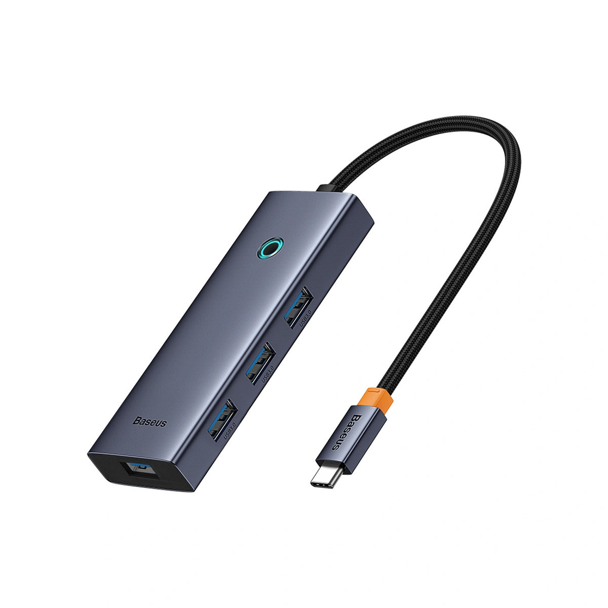 Hub USB Baseus UltraJoy Series 5w1 USB-C HDMI 4K 4x USB-A 3.0 - szary – zdjęcie 4