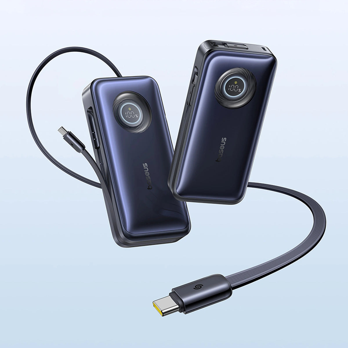 Powerbank Baseus EnerCore CR11 20000mAh 100W ze zwijanym kablami - czarny – zdjęcie 10
