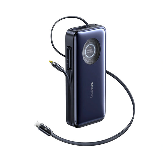 Powerbank Baseus EnerCore CR11 20000mAh 100W ze zwijanym kablami - czarny