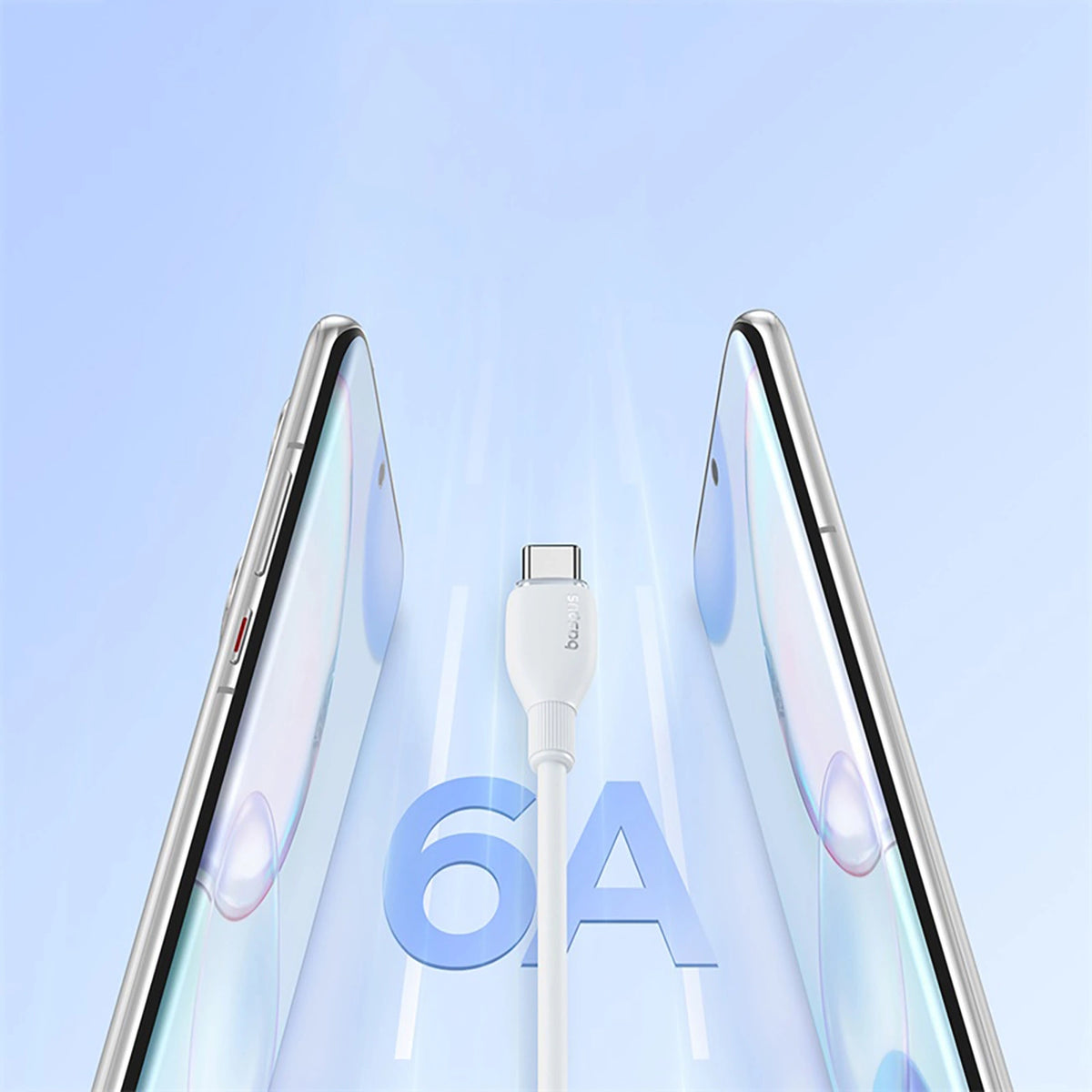 Kabel Baseus Pudding 100W USB-A - USB-C 1,2m - biały