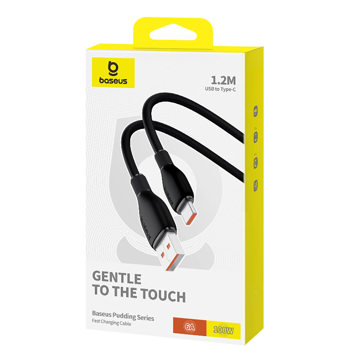 Kabel Baseus Pudding 100W USB-A - USB-C 1,2m - czarny