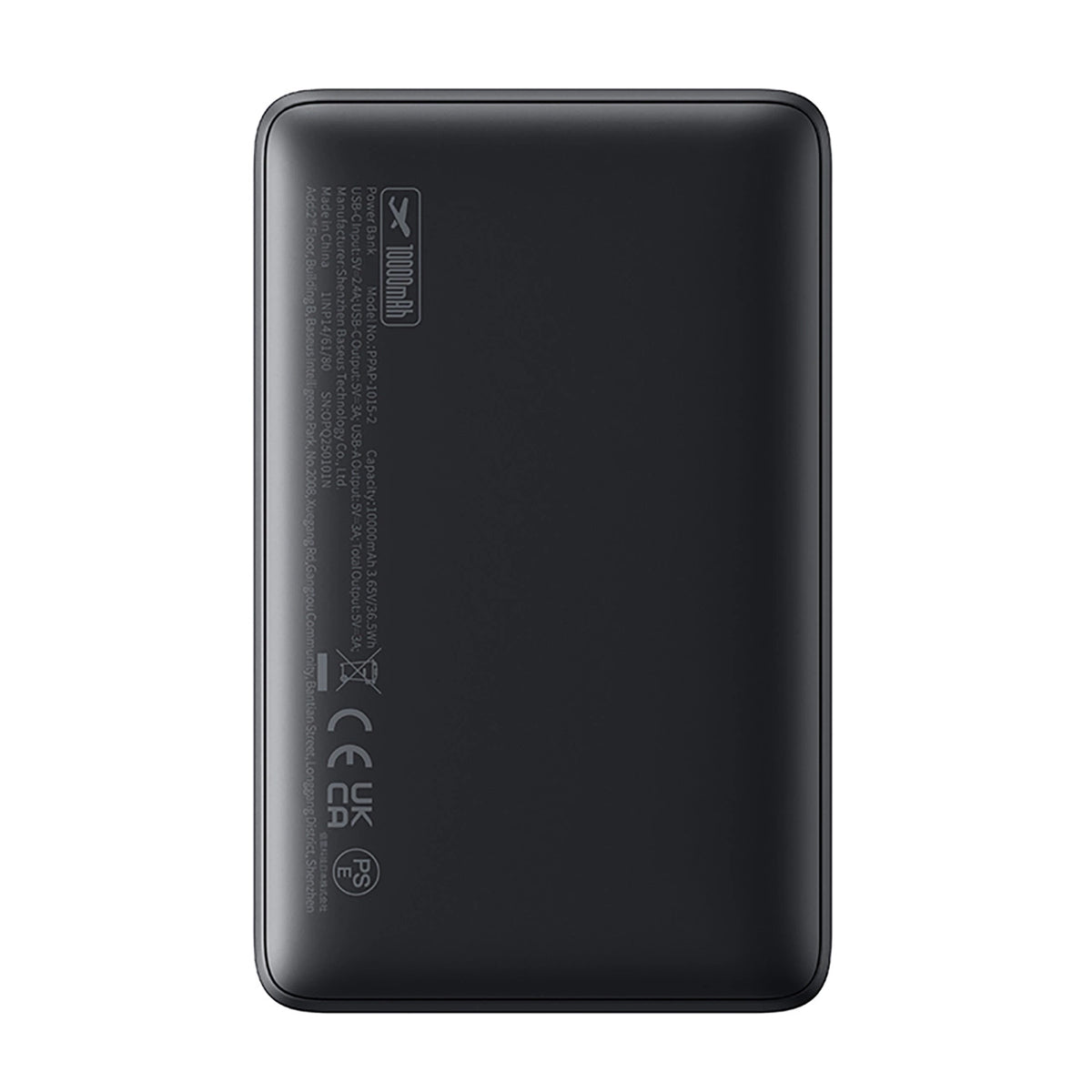 Powerbank Baseus EnerFill FP11 10000mAh 15W (z czarnym kablem - czarny