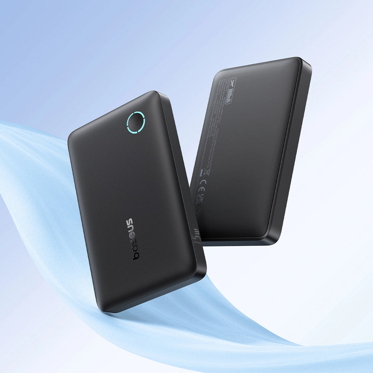 Powerbank Baseus EnerFill FP11 10000mAh 15W (z czarnym kablem - czarny