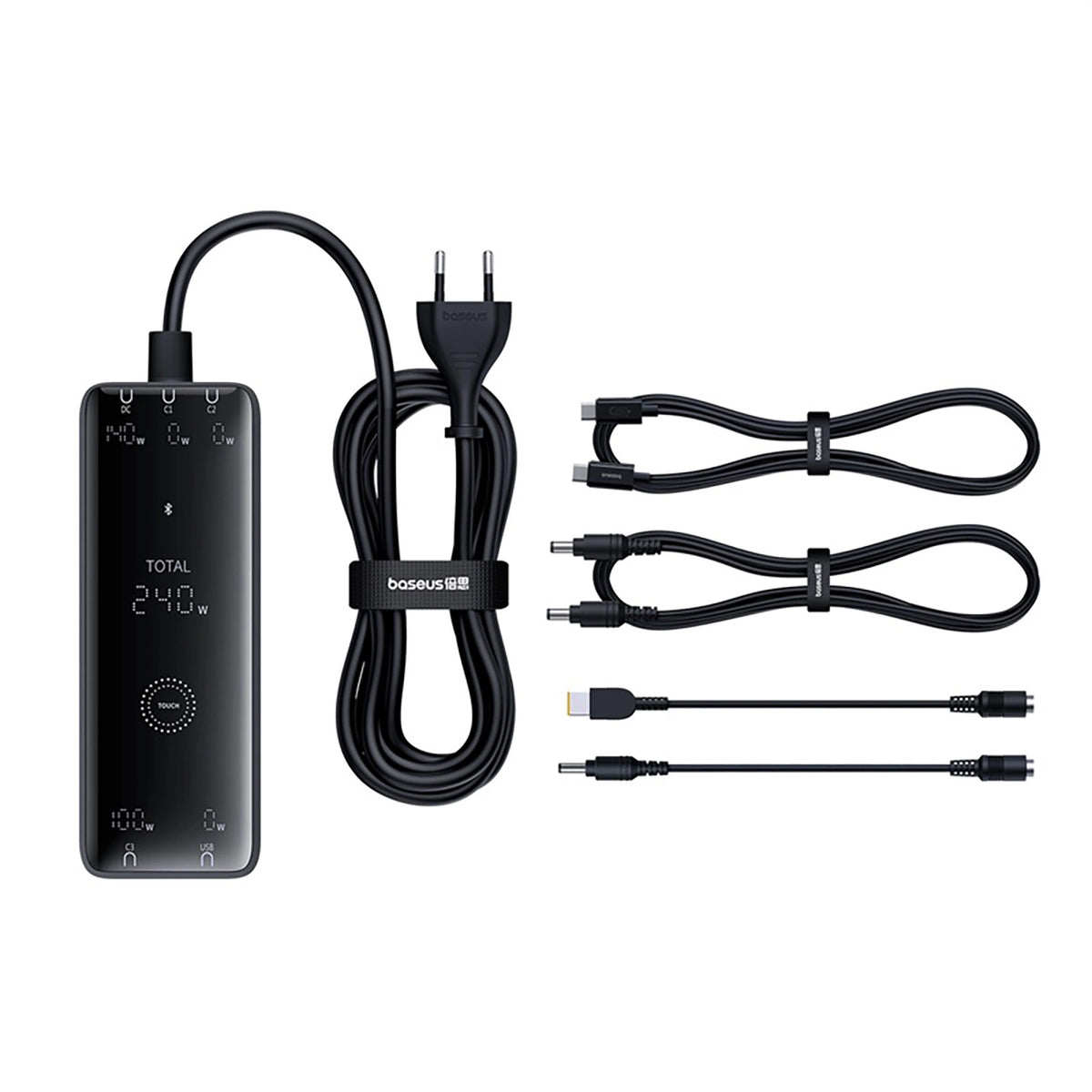 Ładowarka sieciowa Baseus Digital GaN 3xUSB-C 1xUSB-A 240W z - czarna – zdjęcie 9