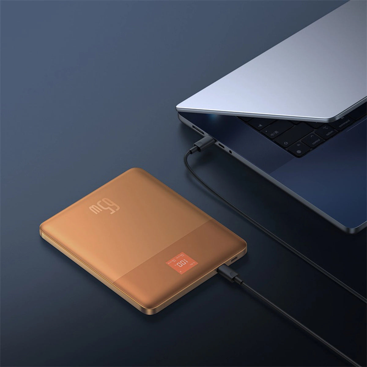 Powerbank Baseus Blade2 12000mAh 65W z wyświetlaczem - pomarańczowy – zdjęcie 9