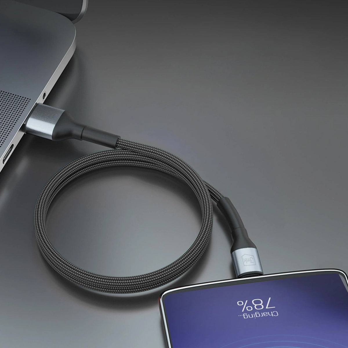 Kabel 3mk Hyper Cable N-SERIES USB-A / MicroUSB 50cm QC 3.0 5V/2A - czarny – zdjęcie 4