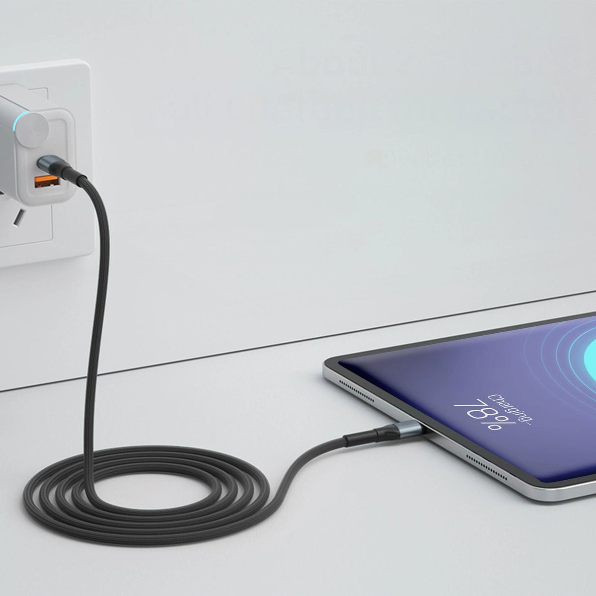 Kabel 3mk Hyper Cable N-SERIES USB-C / MicroUSB 3m QC 3.0 5V/2A - czarny – zdjęcie 3