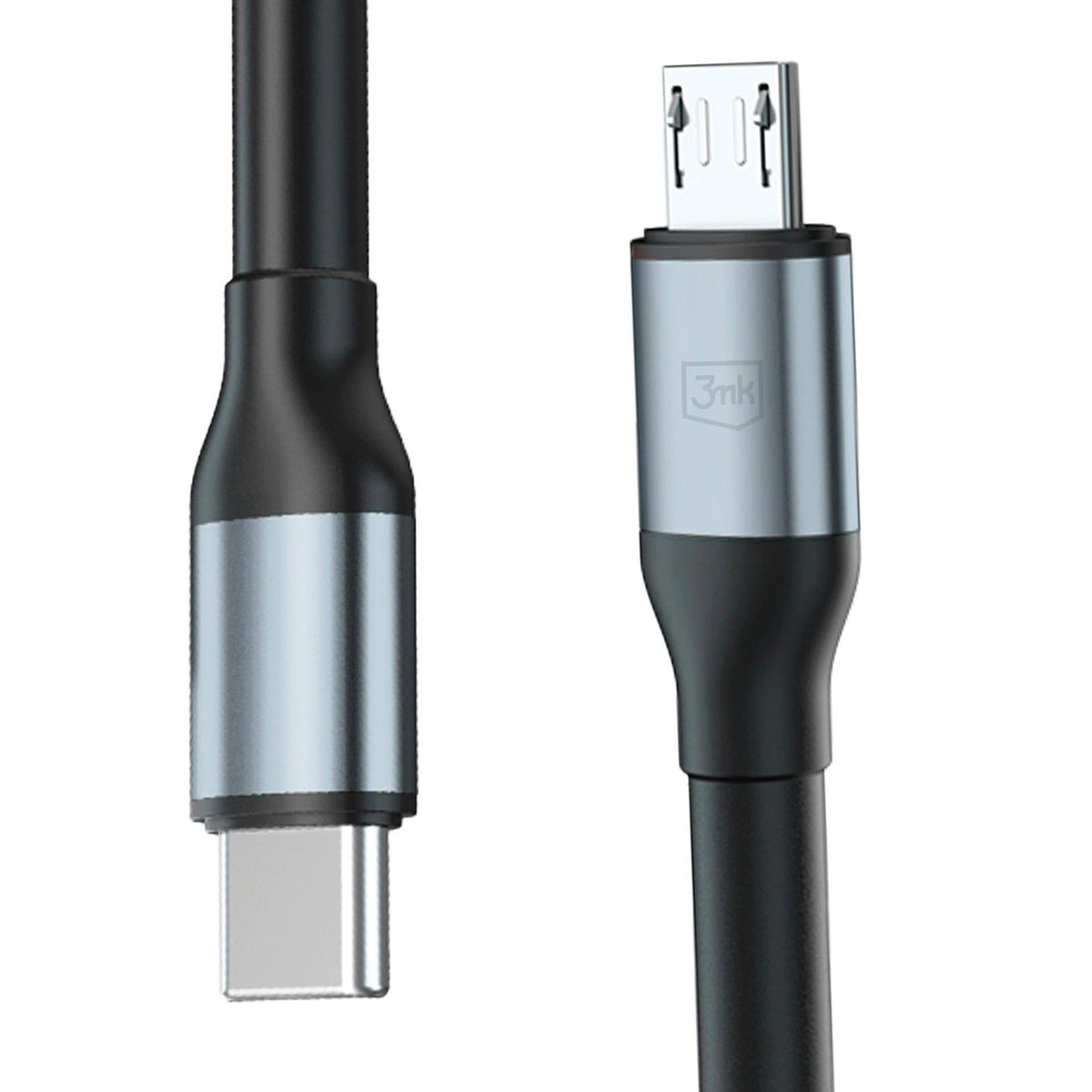 Kabel 3mk Hyper Cable N-SERIES USB-C / MicroUSB 1m QC 3.0 5V/2A - czarny – zdjęcie 4