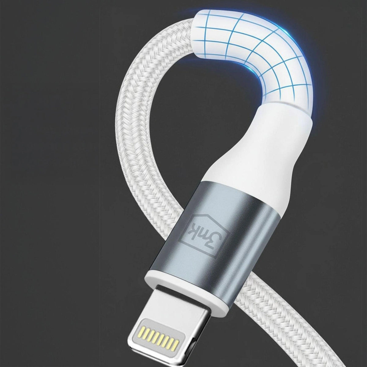 Kabel 3mk Hyper Cable N-SERIES USB-C / Lightning 3m PD 3.0 9V/3A - biały – zdjęcie 2
