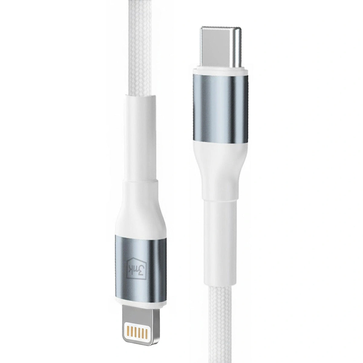 Kabel 3mk Hyper Cable N-SERIES USB-C / Lightning 3m PD 3.0 9V/3A - biały – zdjęcie 3