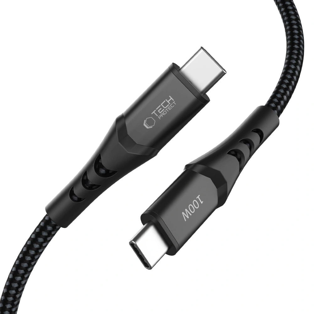 Kabel Tech-Protect Ultraboost UB11T USB-C / USB-C PD 100W / QC3.0 - czarny – zdjęcie 3