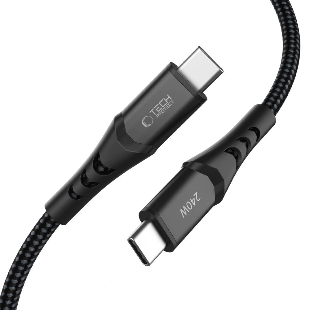 Kabel Tech-Protect Ultraboost UB11T USB-C / USB-C PD 240W / QC3.0 - czarny – zdjęcie 2