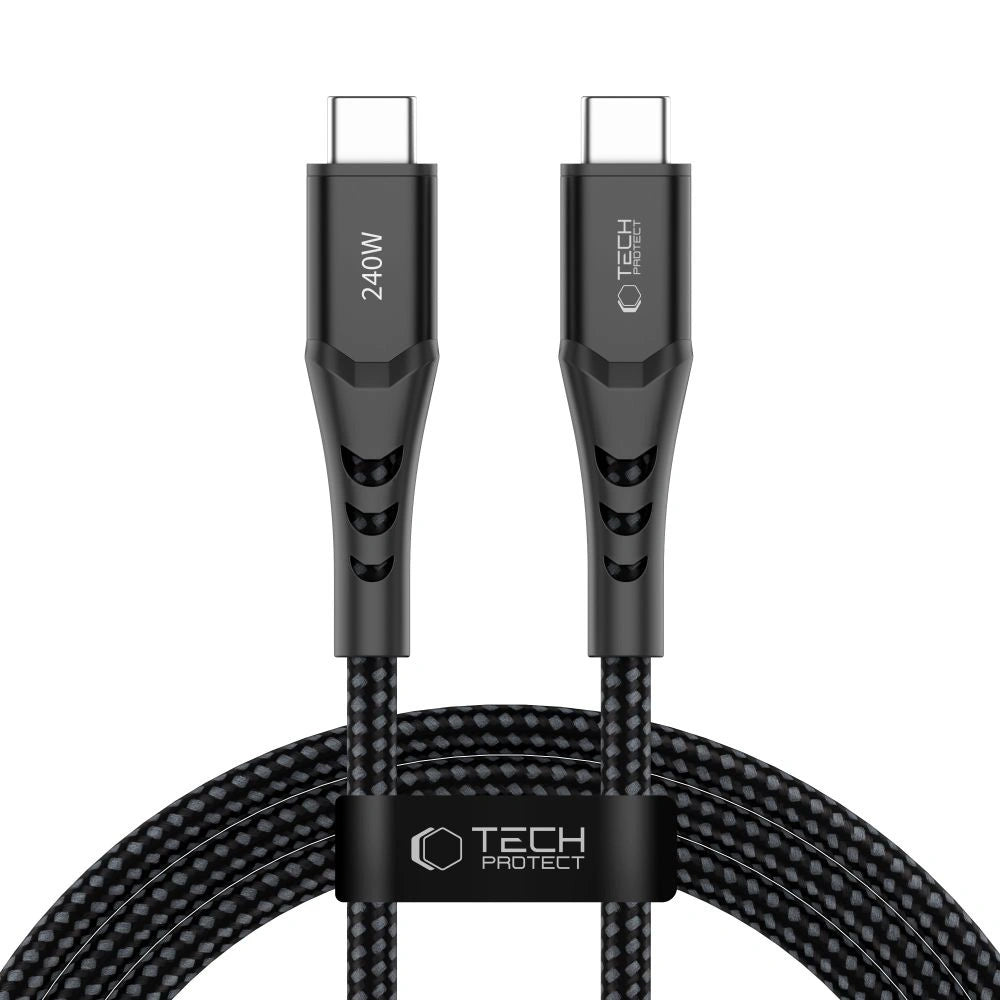Kabel Tech-Protect Ultraboost UB11T USB-C / USB-C PD 240W / QC3.0 - czarny