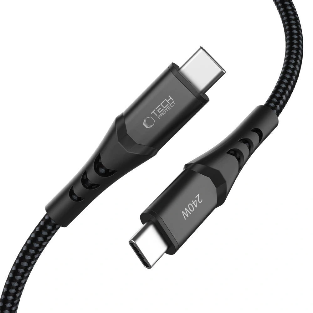 Kabel Tech-Protect Ultraboost UB11T USB-C / USB-C PD 240W / QC3.0 - czarny – zdjęcie 2
