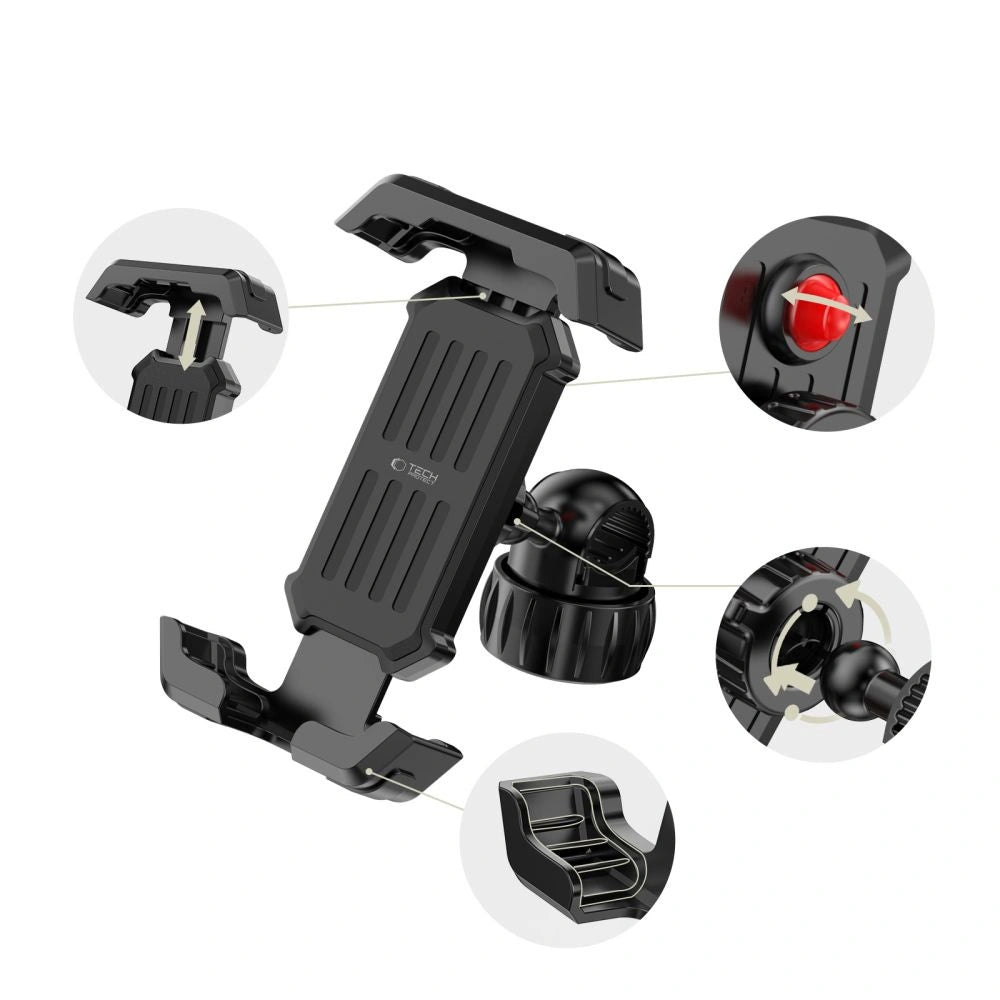 Uchwyt Tech-Protect V6 na kierownicę - czarny – zdjęcie 5