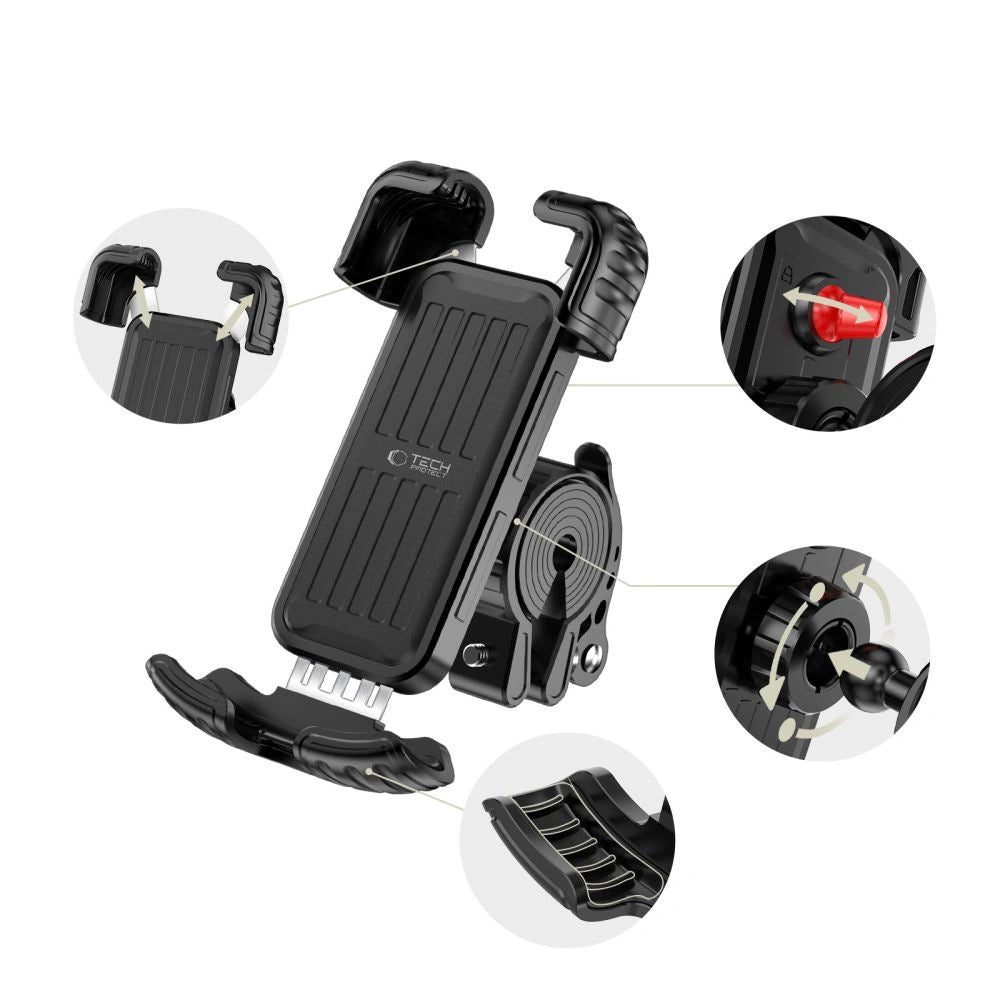 Uchwyt Tech-Protect V7 na kierownicę - czarny – zdjęcie 6