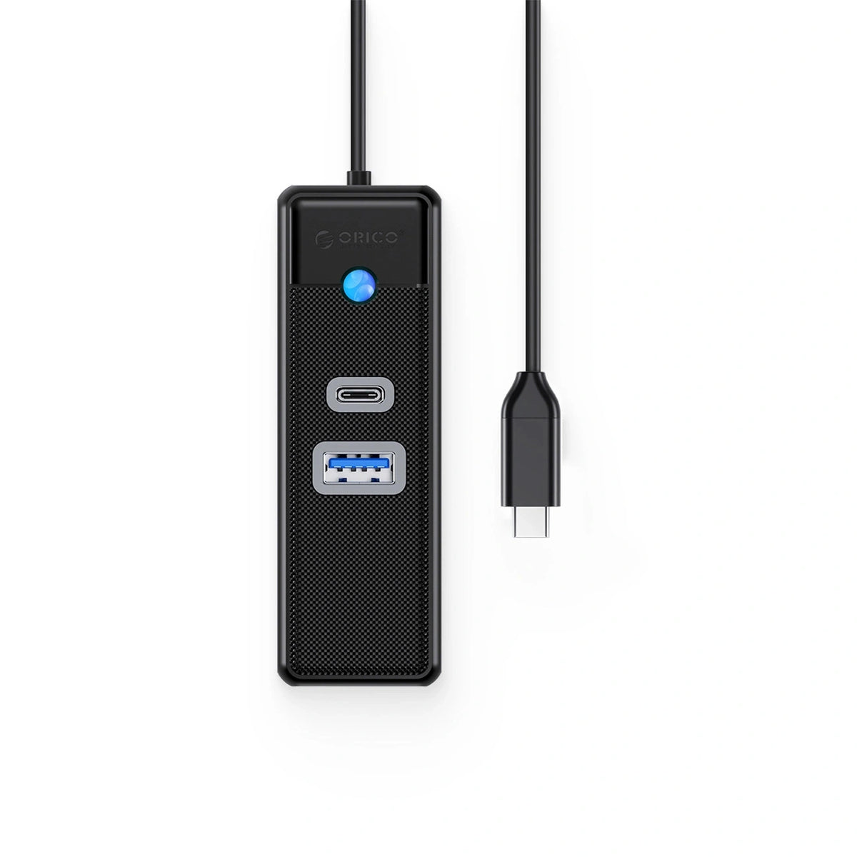 Hub USB Orico PW3UR25-C3 3-portowy 1x USB-A 3.0 1x USB-C 3.0 1x - czarny – zdjęcie 2