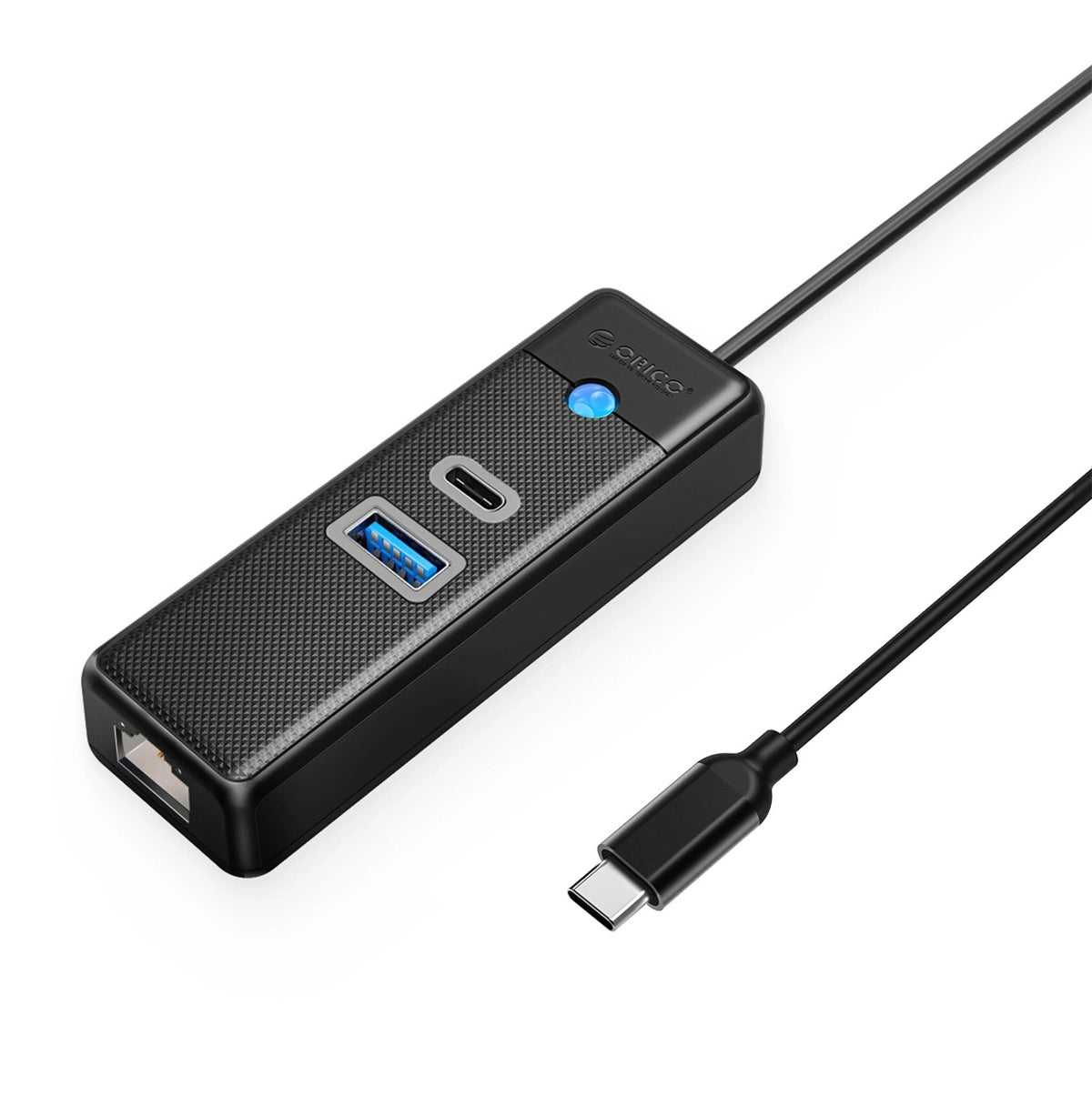 Hub USB Orico PW3UR25-C3 3-portowy 1x USB-A 3.0 1x USB-C 3.0 1x - czarny