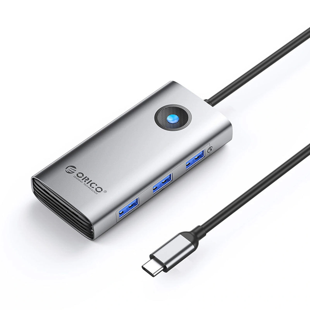 Stacja dokująca USB-C Orico PW11 6w1 3x USB-A 3.0 1x USB-C PD 100 - szara