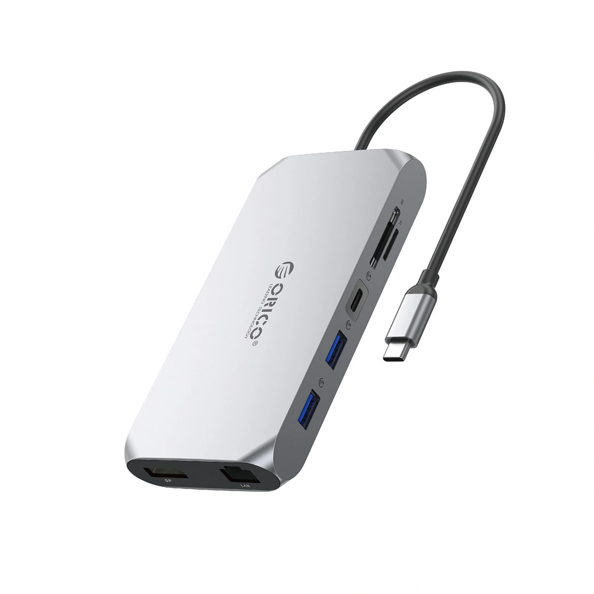 Stacja dokująca USB-C Orico XCR 12w1 2x USB-A 3.1 1x USB-A 2.0 1x - szara