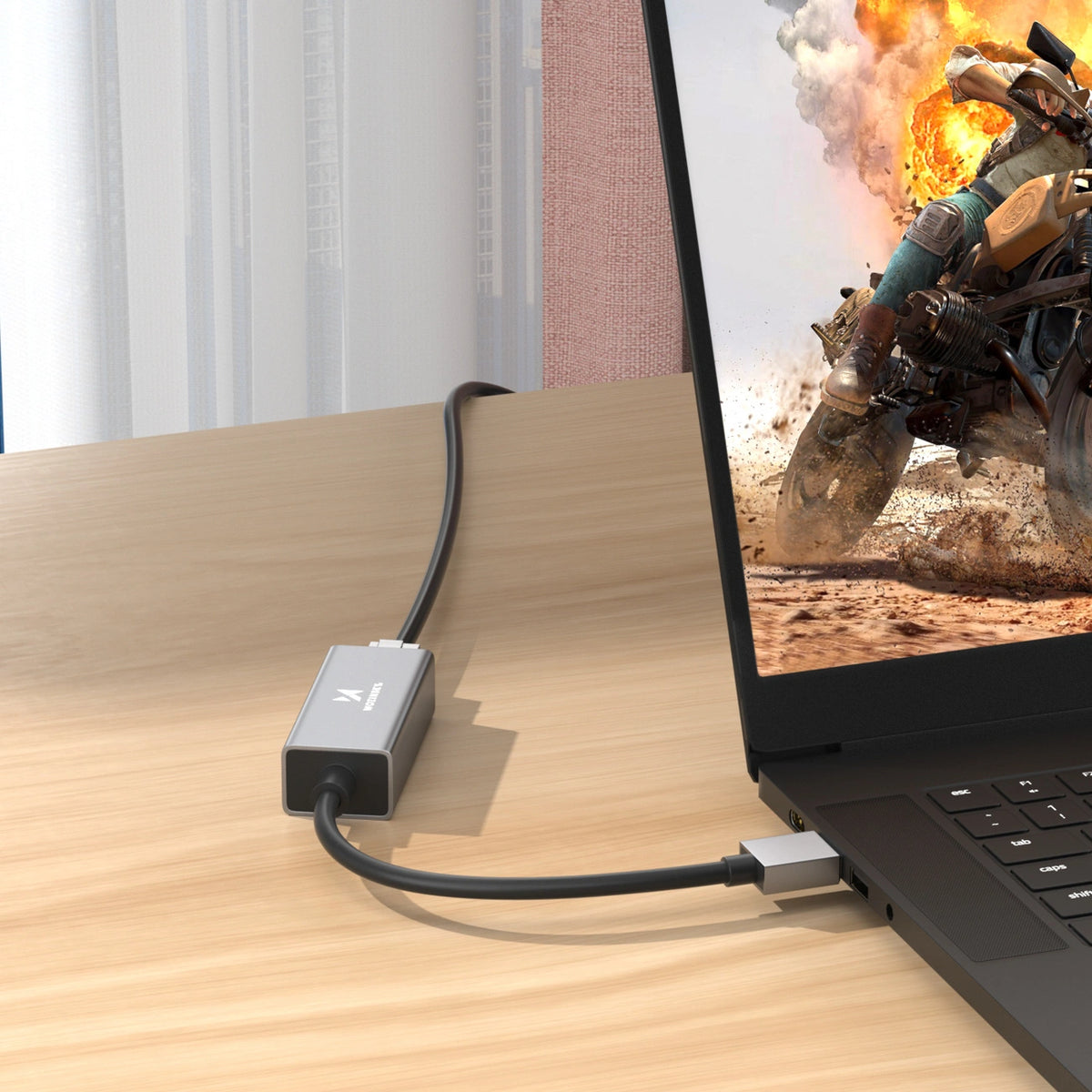 Adapter sieciowy Wozinsky WAU-45A Ethernet karta sieciowa LAN - szara – zdjęcie 4