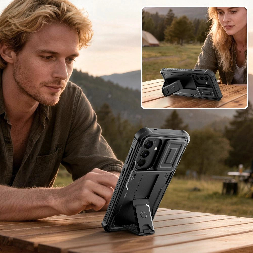 Etui Tech-Protect Kevlar Cam+ 2-Set na Samsung Galaxy A57 5G - czarne – zdjęcie 3