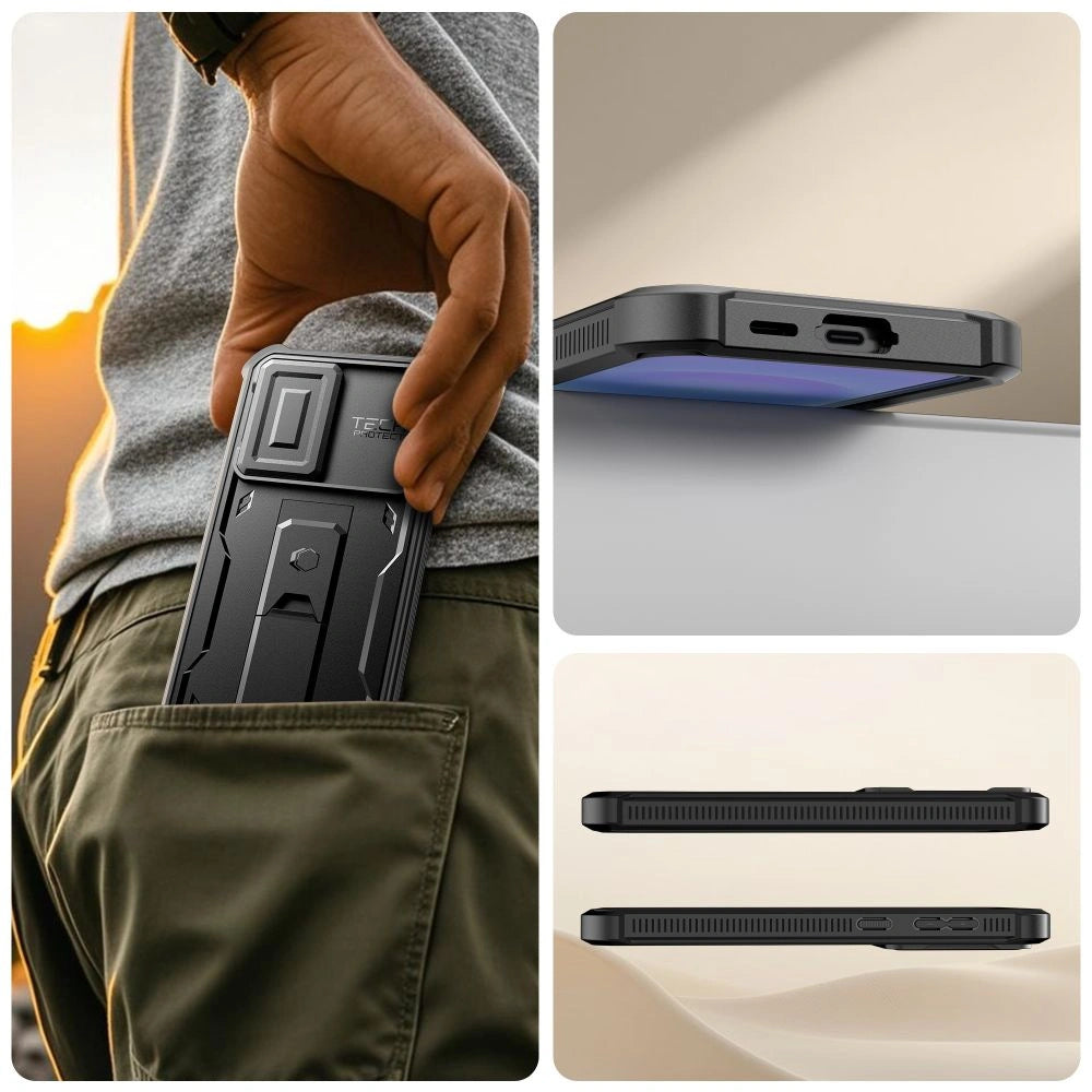 Etui Tech-Protect Kevlar Cam+ 2-Set na Samsung Galaxy A57 5G - czarne – zdjęcie 7