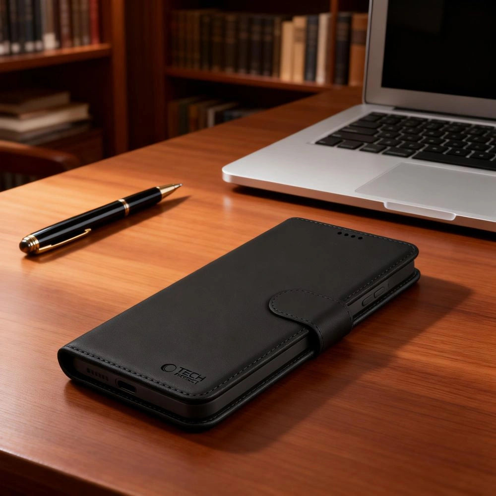 Etui Tech-Protect Wallet na Samsung Galaxy S26 Ultra - czarne matowe – zdjęcie 10