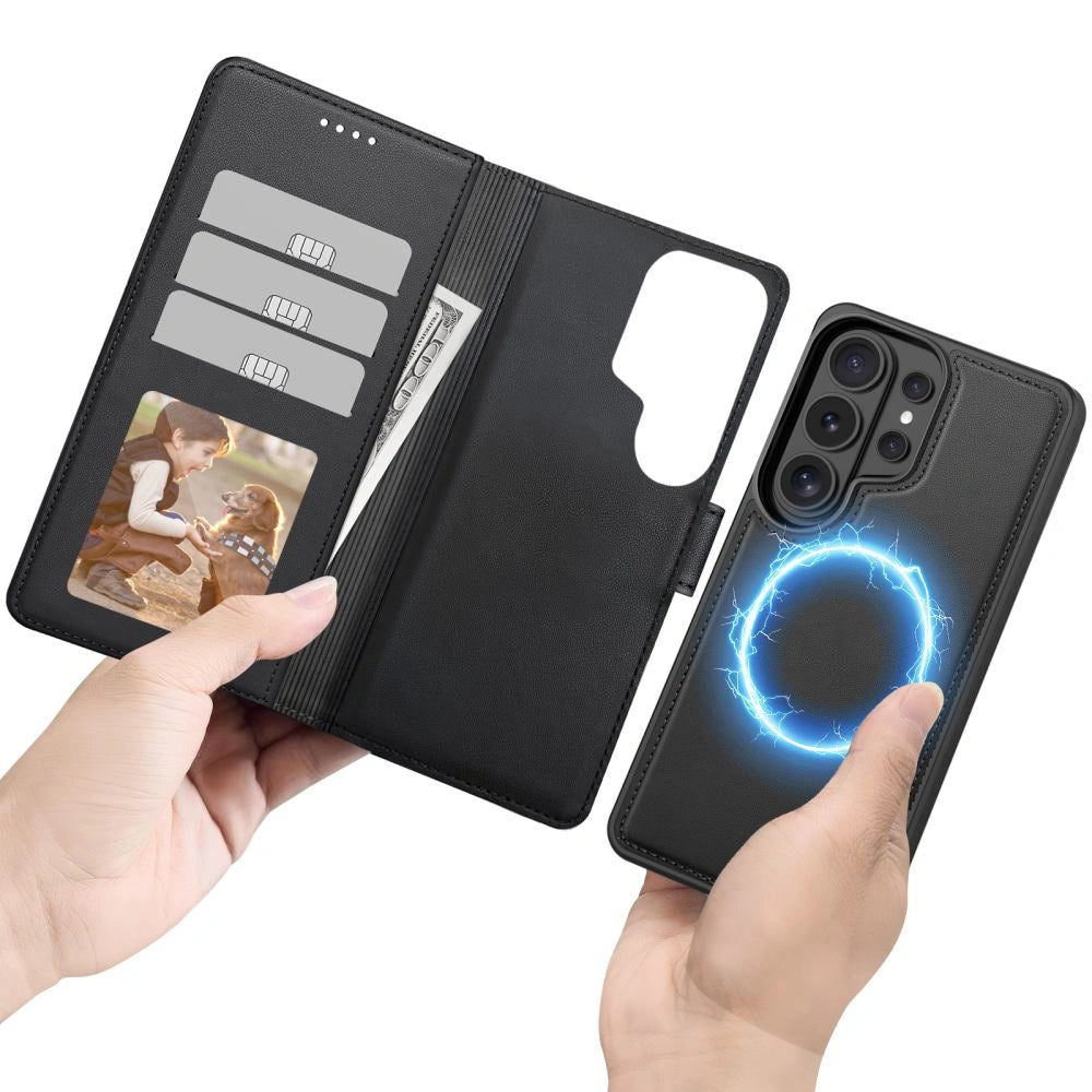 Etui Tech-Protect Wallet na Samsung Galaxy S26 Ultra - czarne matowe – zdjęcie 4