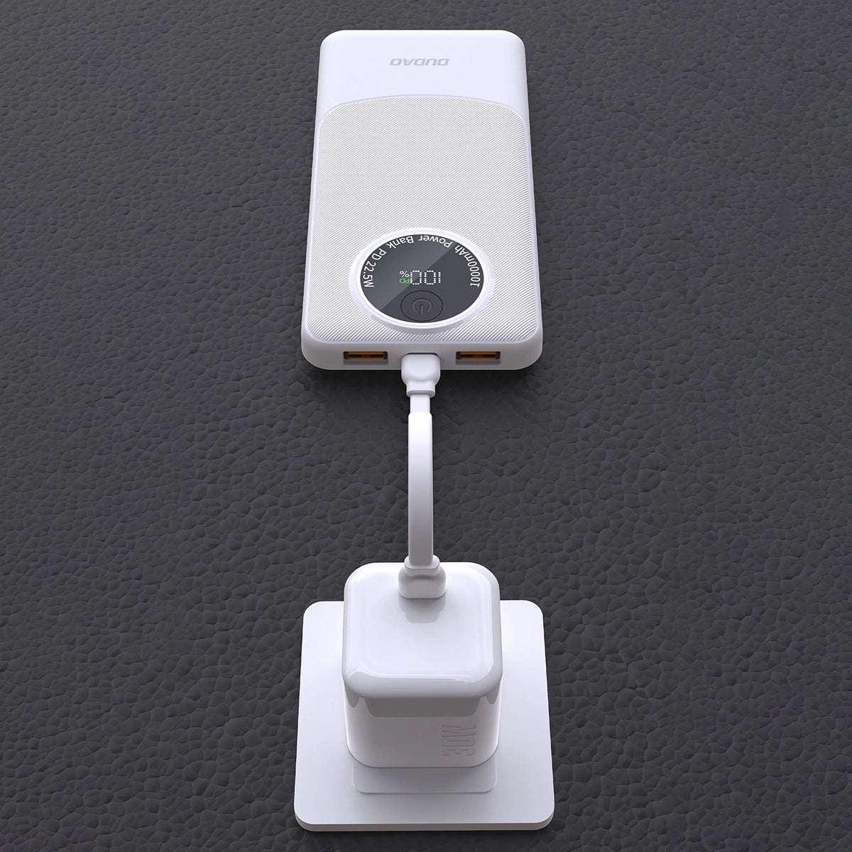 Powerbank Dudao K12 10000mAh PD22.5W USB-A, USB-C - biały – zdjęcie 4