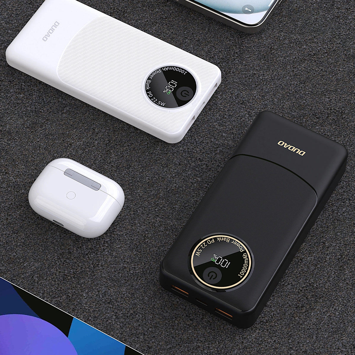 Powerbank Dudao K12 10000mAh PD22.5W USB-A, USB-C - biały – zdjęcie 5