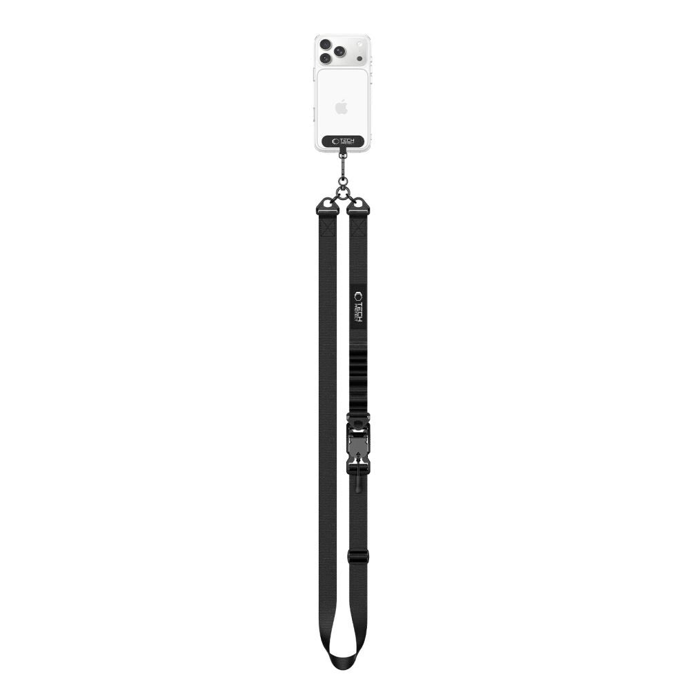 Smycz do telefonu Tech-Protect C9S Rope Crossbody - czarna – zdjęcie 3
