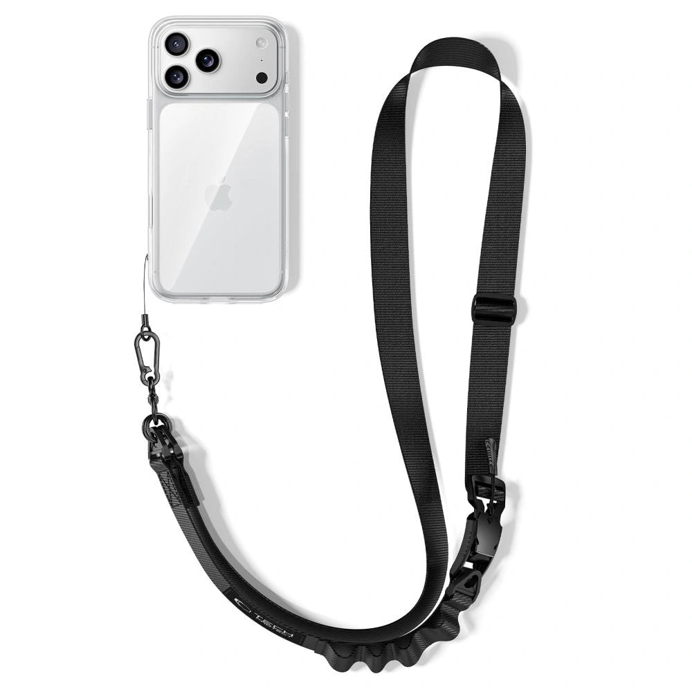 Smycz do telefonu Tech-Protect C9S Rope Crossbody - czarna – zdjęcie 4