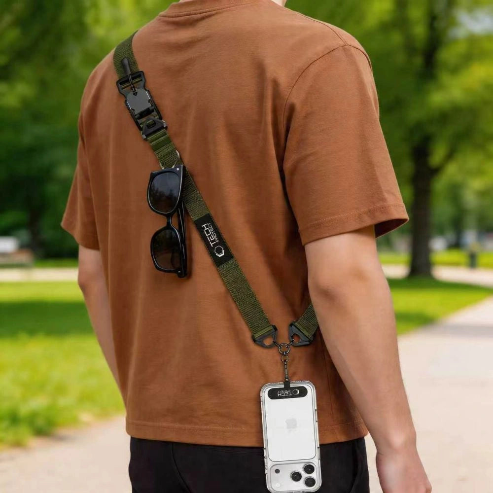 Smycz do telefonu Tech-Protect C9S Rope Crossbody - zielona – zdjęcie 6