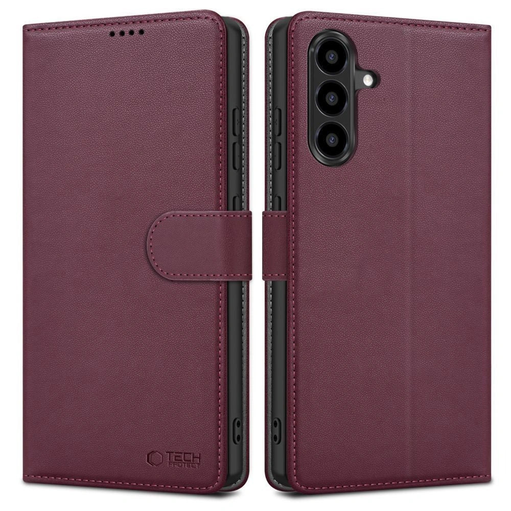 Etui Tech-Protect Wallet na Samsung Galaxy A27 5G - bordowe