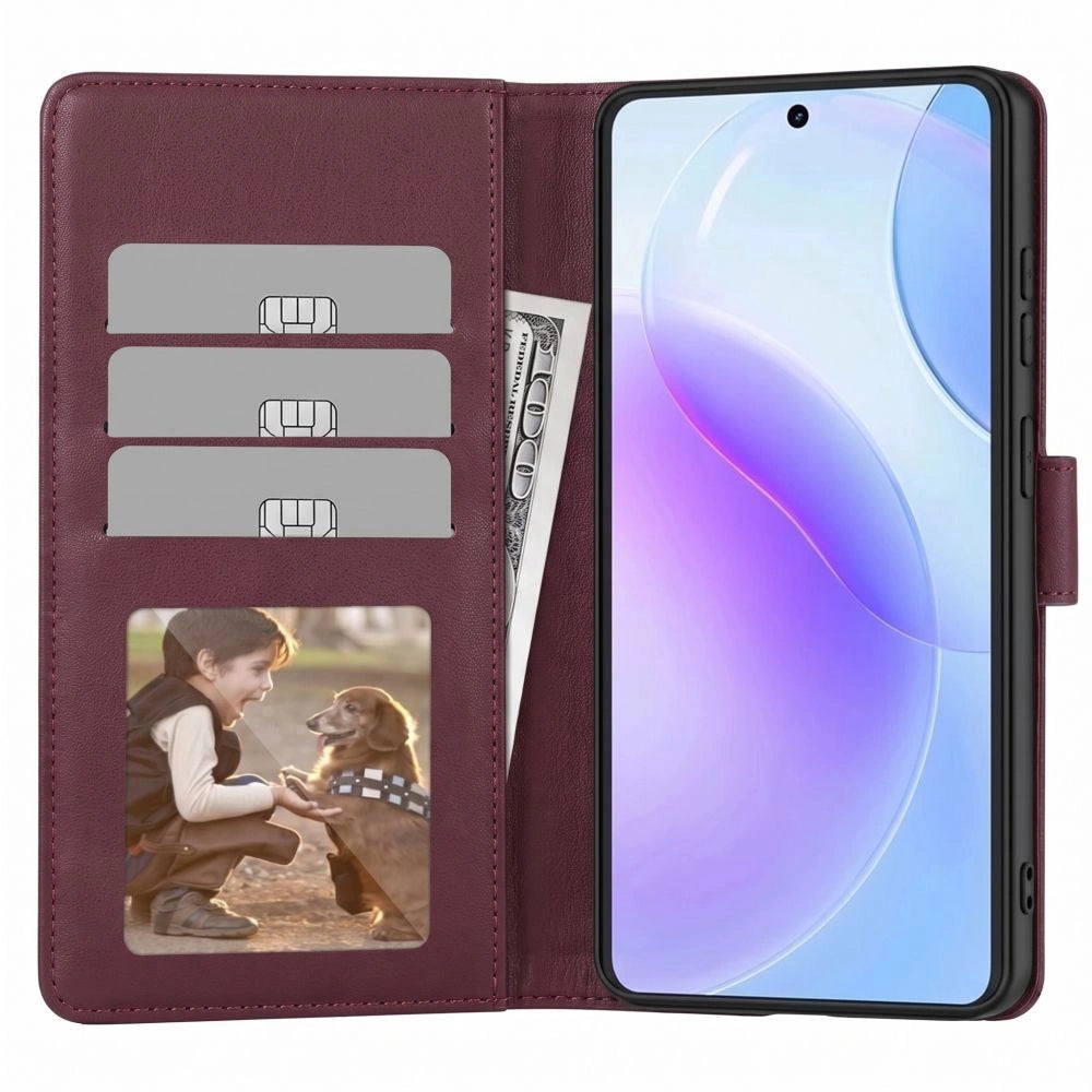 Etui Tech-Protect Wallet na Samsung Galaxy A27 5G - bordowe – zdjęcie 2