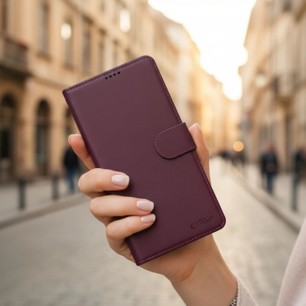 Etui Tech-Protect Wallet na Samsung Galaxy A27 5G - bordowe – zdjęcie 4