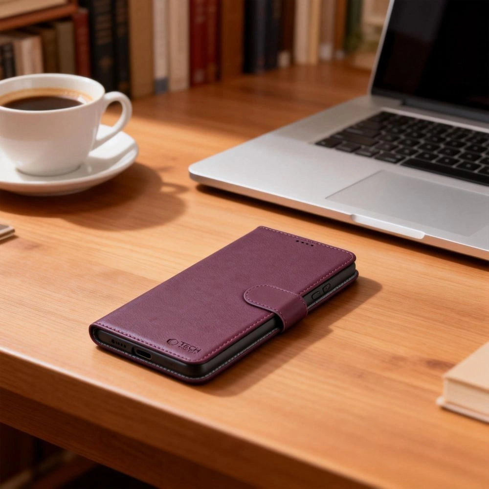 Etui Tech-Protect Wallet na Samsung Galaxy A27 5G - bordowe – zdjęcie 6