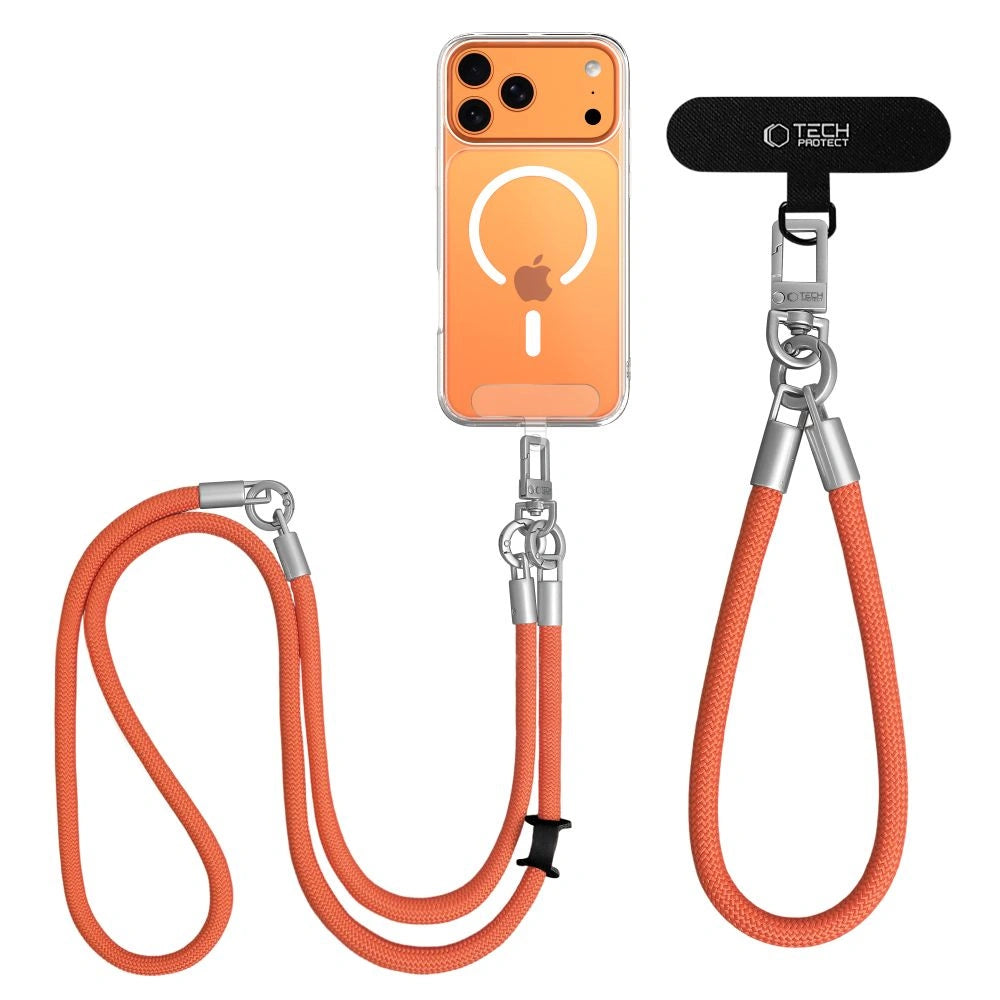 Smycz do telefonu Tech-Protect C10S Rope - pomarańczowa – zdjęcie 3