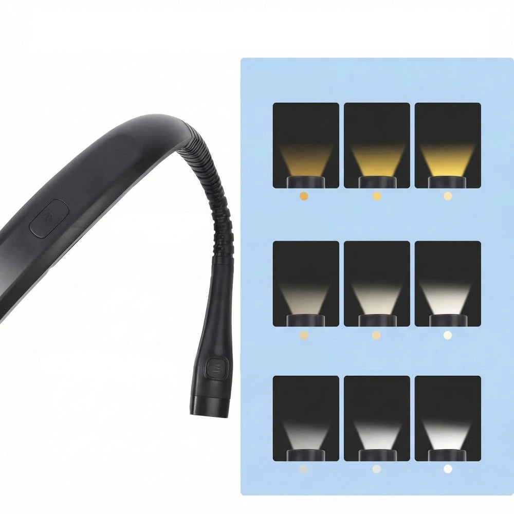 Lampka bezprzewodowa Tech-Protect LL200 do czytania na plecy - czarna – zdjęcie 3