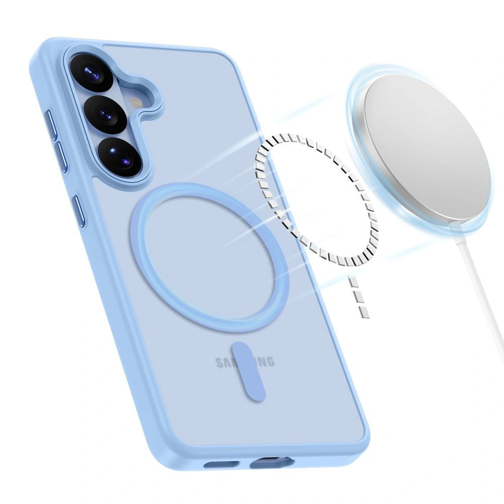 Etui Tech-Protect Magmat MagSafe na Samsung Galaxy S26 - niebieskie matowe – zdjęcie 3