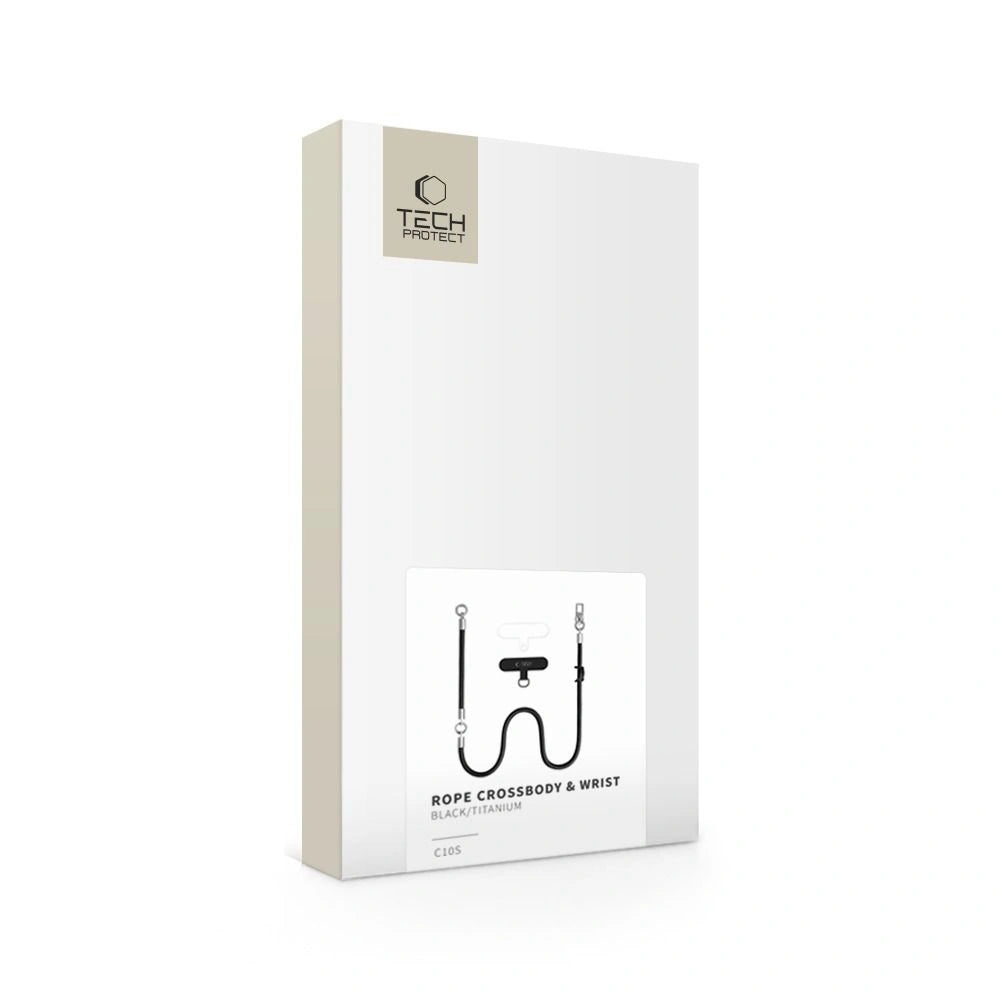 Smycz do telefonu Tech-Protect C10S Rope - czarno-tytanowa – zdjęcie 10