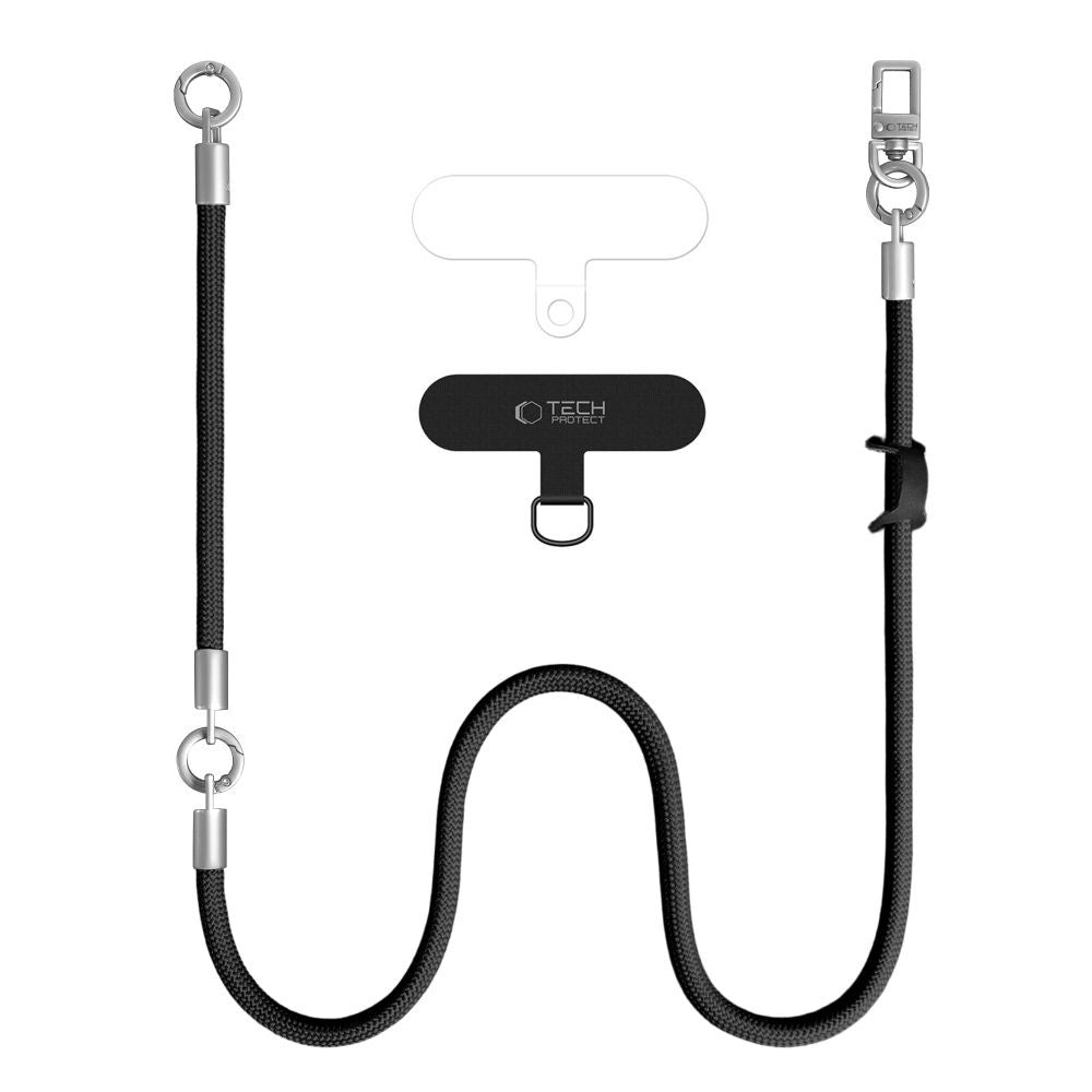 Smycz do telefonu Tech-Protect C10S Rope - czarno-tytanowa – zdjęcie 2