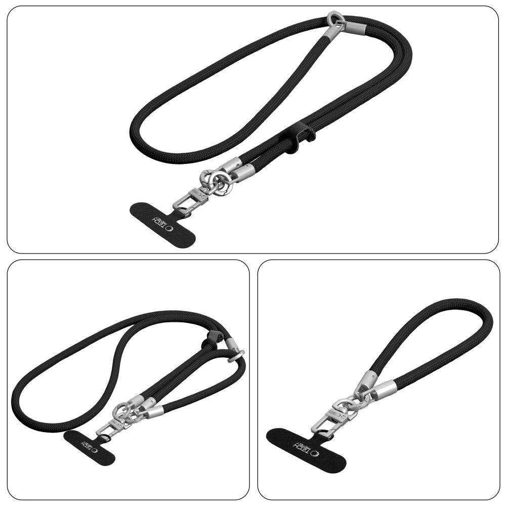 Smycz do telefonu Tech-Protect C10S Rope - czarno-tytanowa – zdjęcie 4